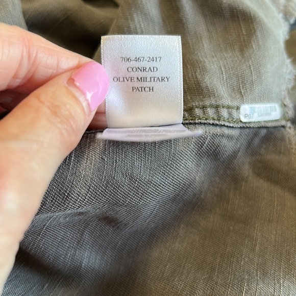 RAILS Conrad Olive Green Military Patch Jacket Raw Hem Embroidered Sz S - Picture 15 of 16